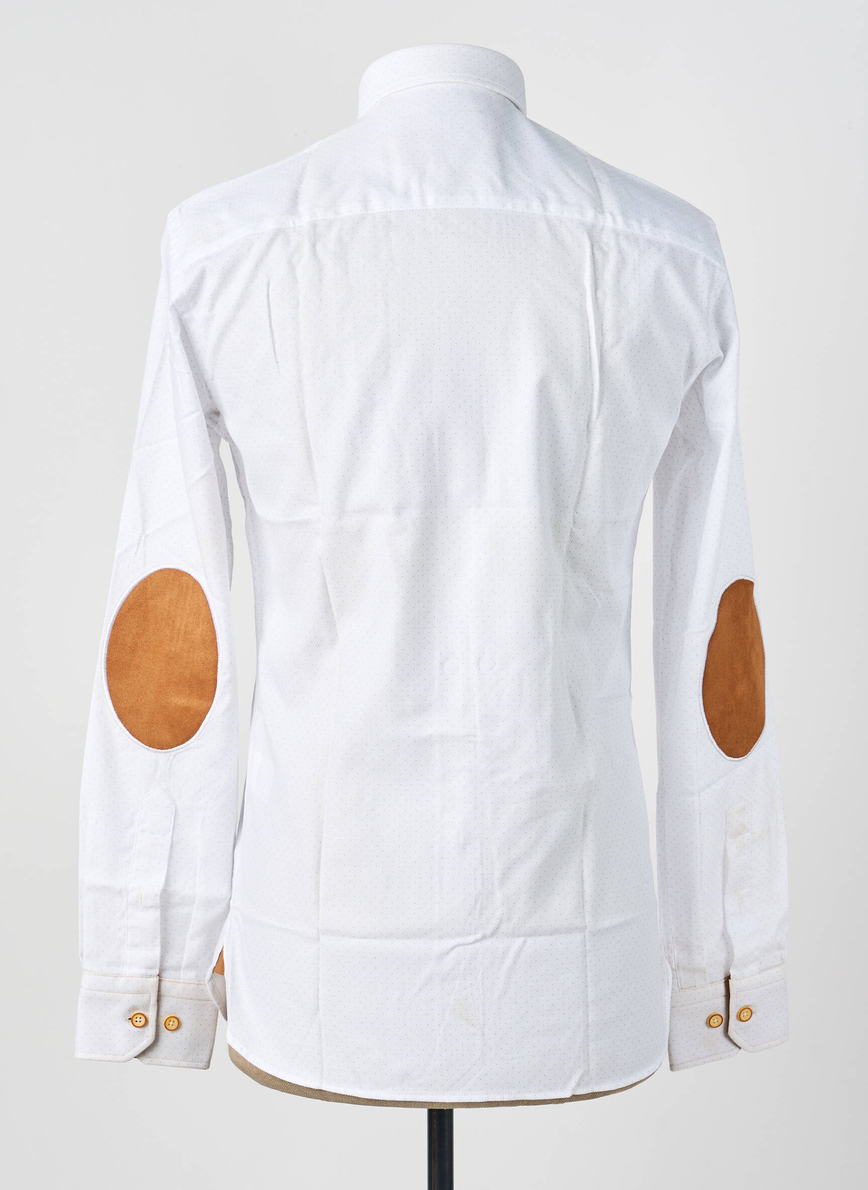 Chemise manches longues poignets boutonnés blanc ASHTON homme
