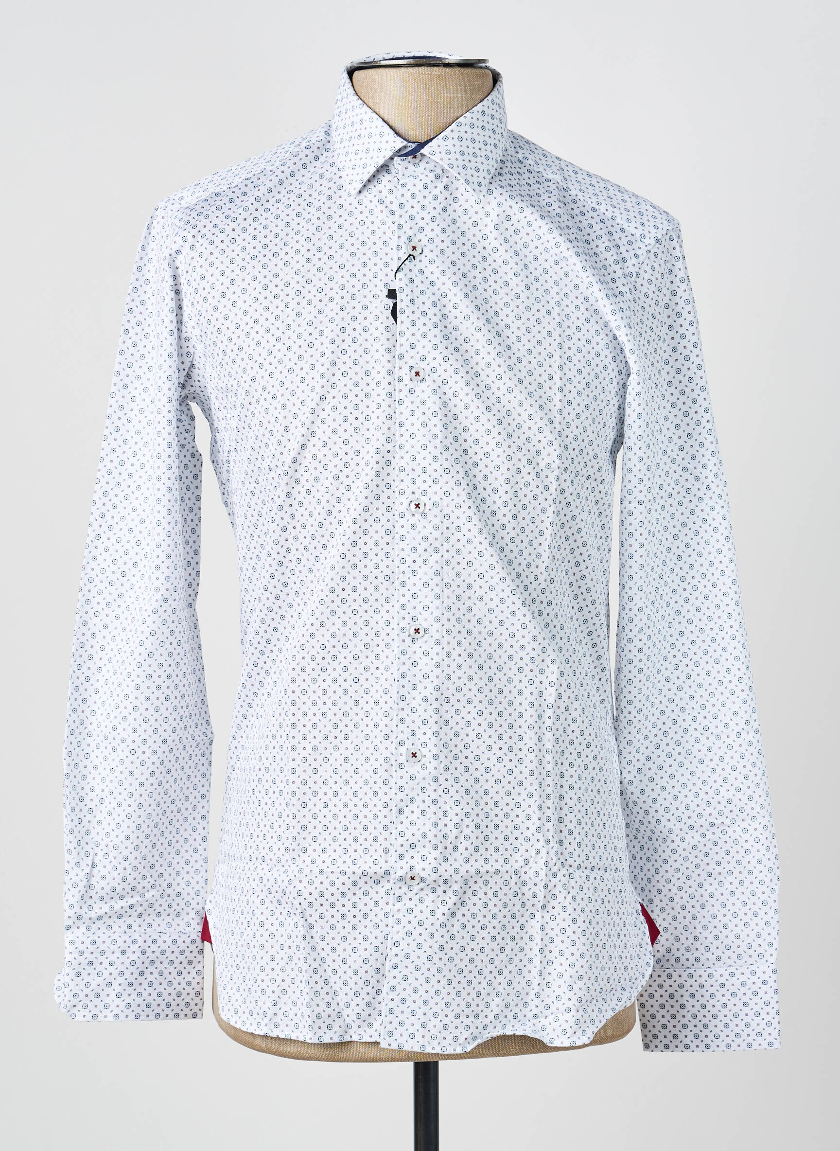 Chemise manches longues imprimé fantaisie blanc ASHTON homme
