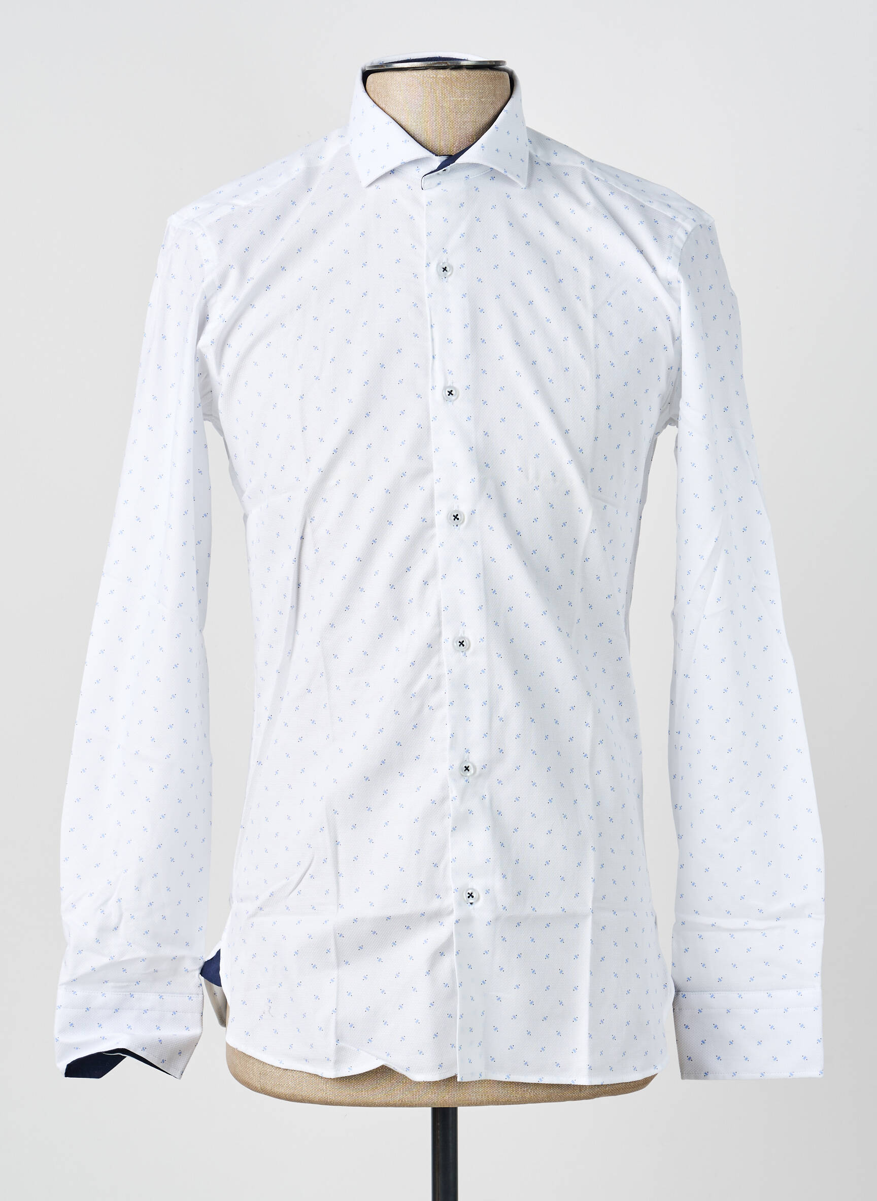 Chemise manches longues imprimé fantaisie blanc ASHTON homme