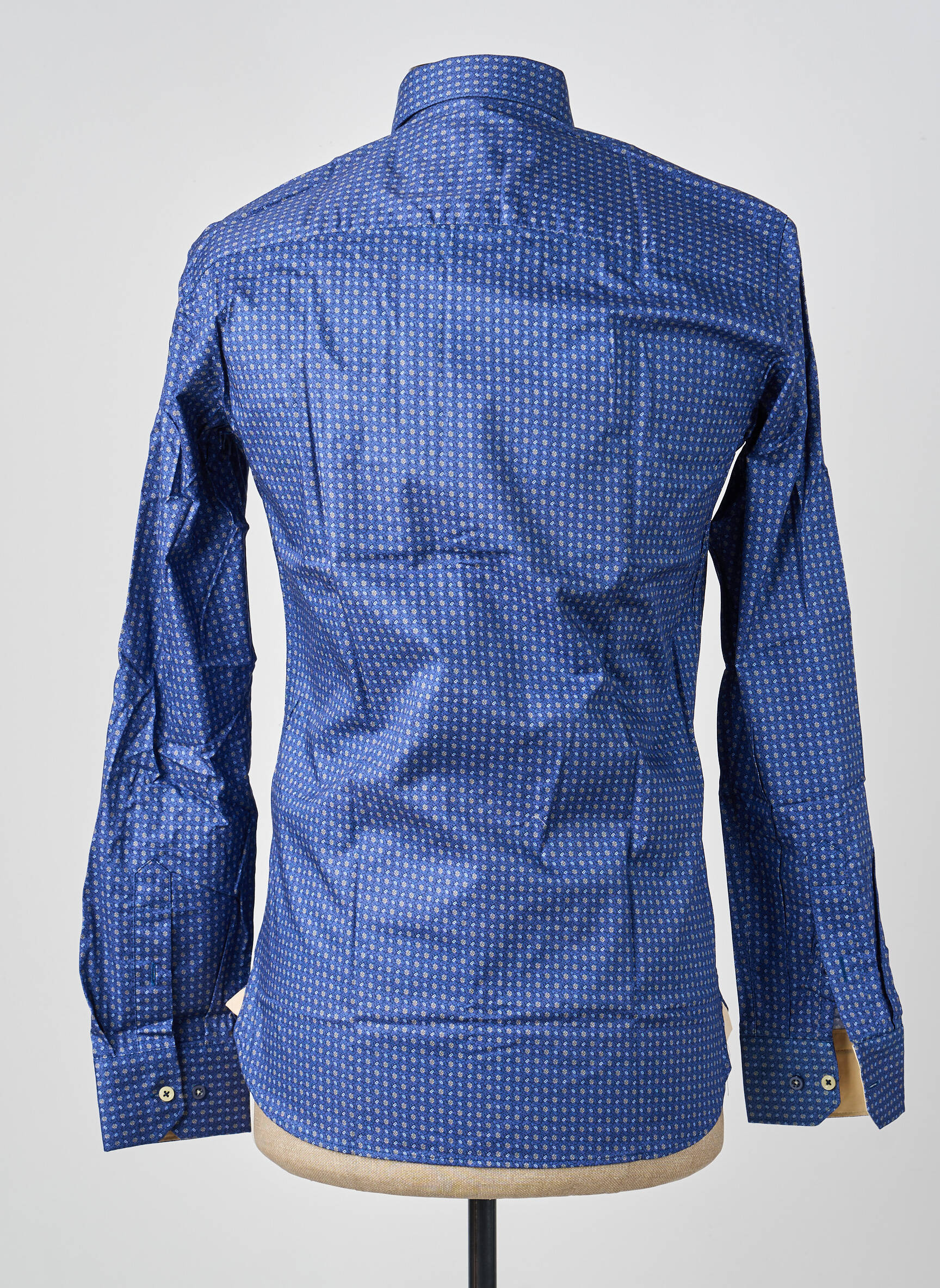 Chemise manches longues imprimé fantaisie bleu ASHTON homme