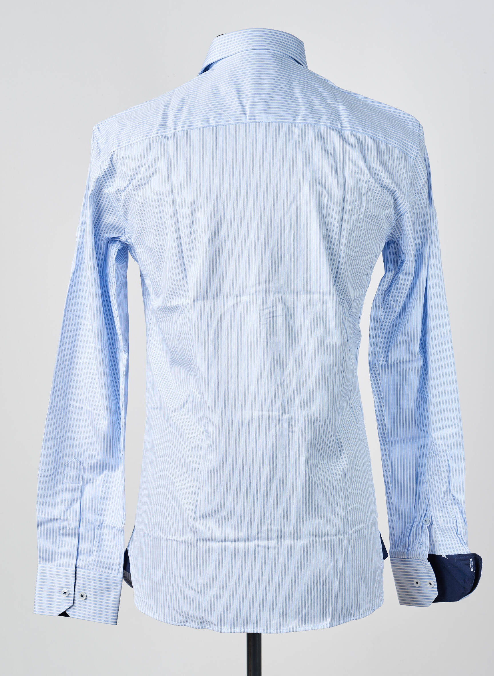 Chemise manches longues poignets boutonnés bleu ASHTON homme