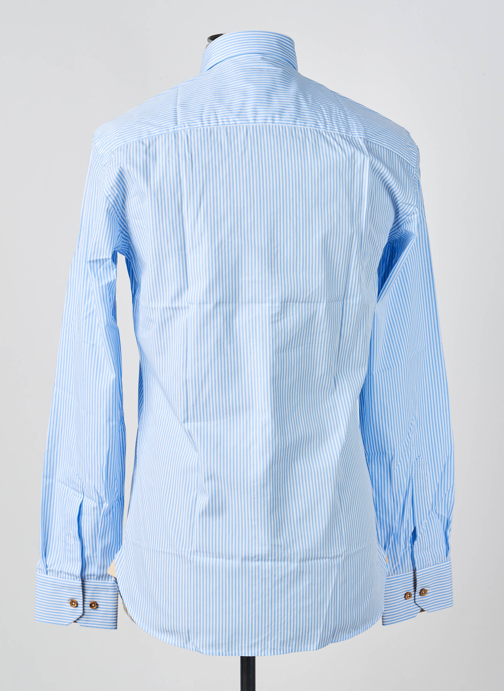 Chemise manches longues poignets boutonnés bleu ASHTON homme