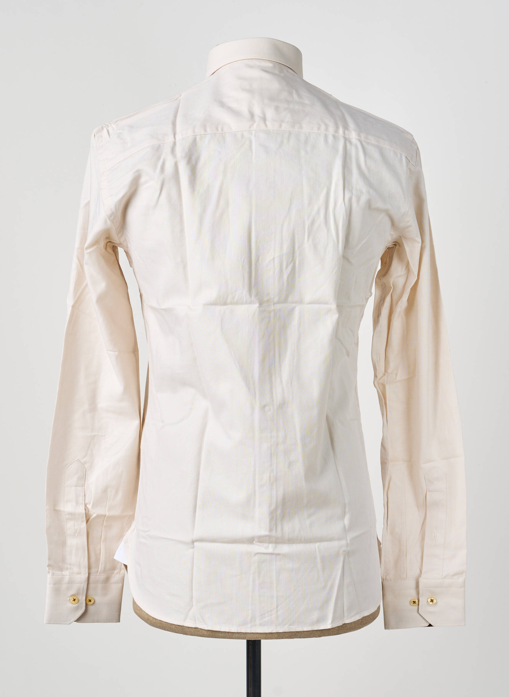 Chemise manches longues poignets boutonnés beige ASHTON homme