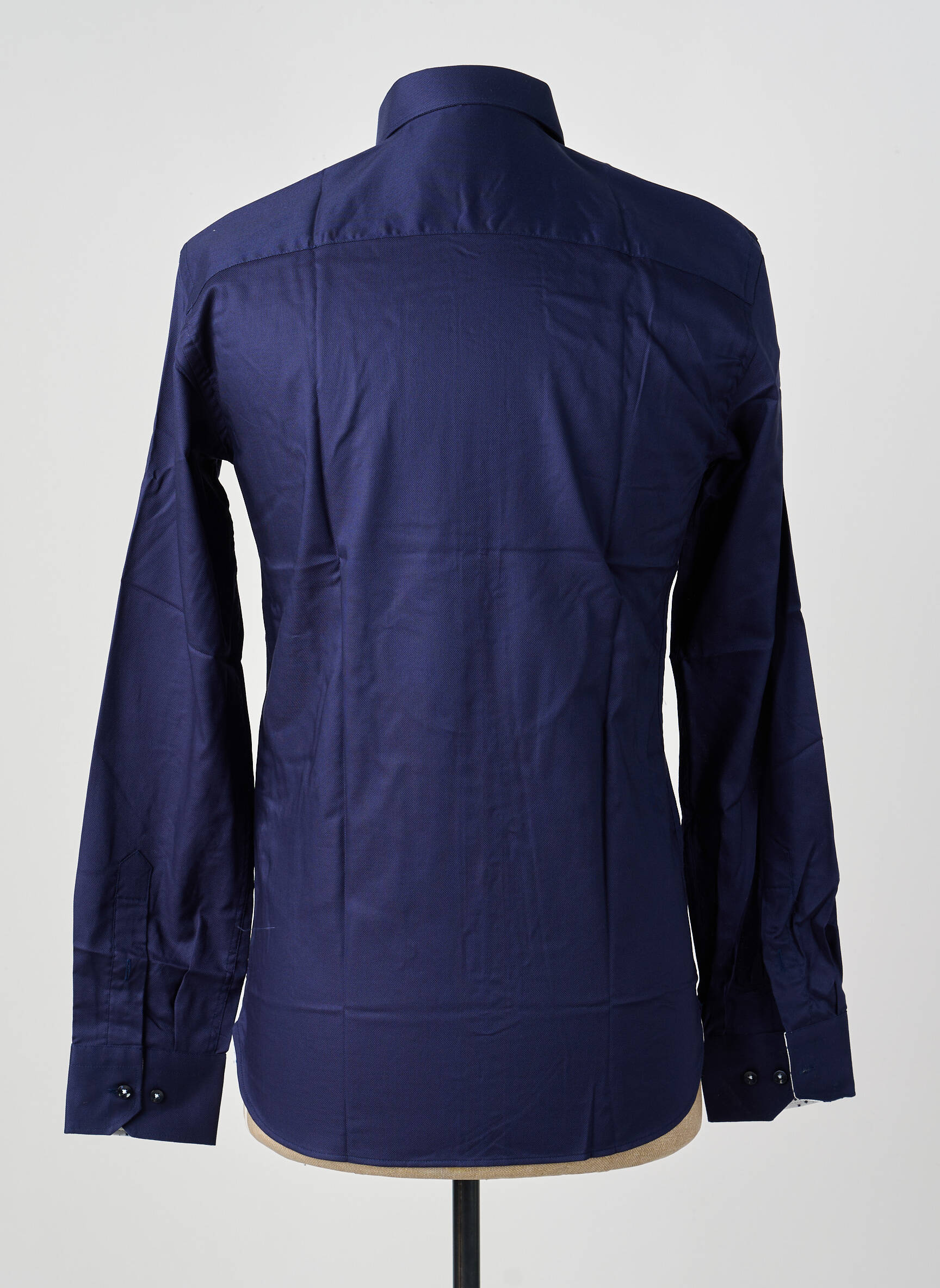 Chemise manches longues poignets boutonnés bleu ASHTON homme