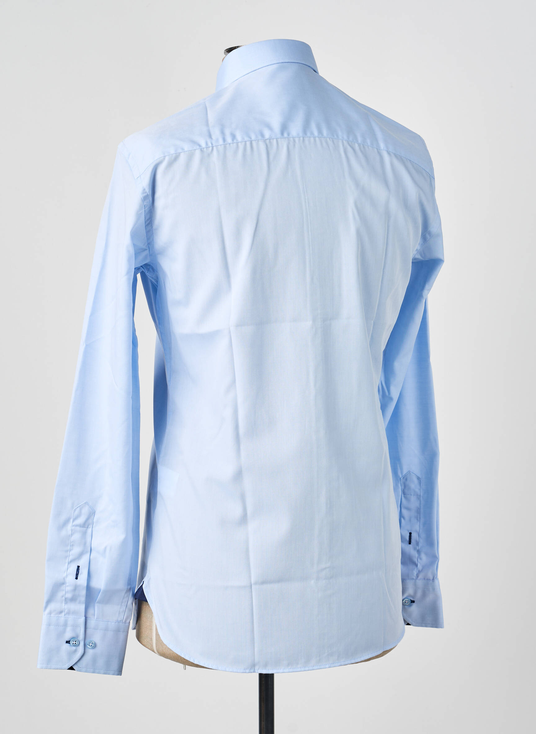 Chemise manches longues poignets boutonnés bleu ASHTON homme