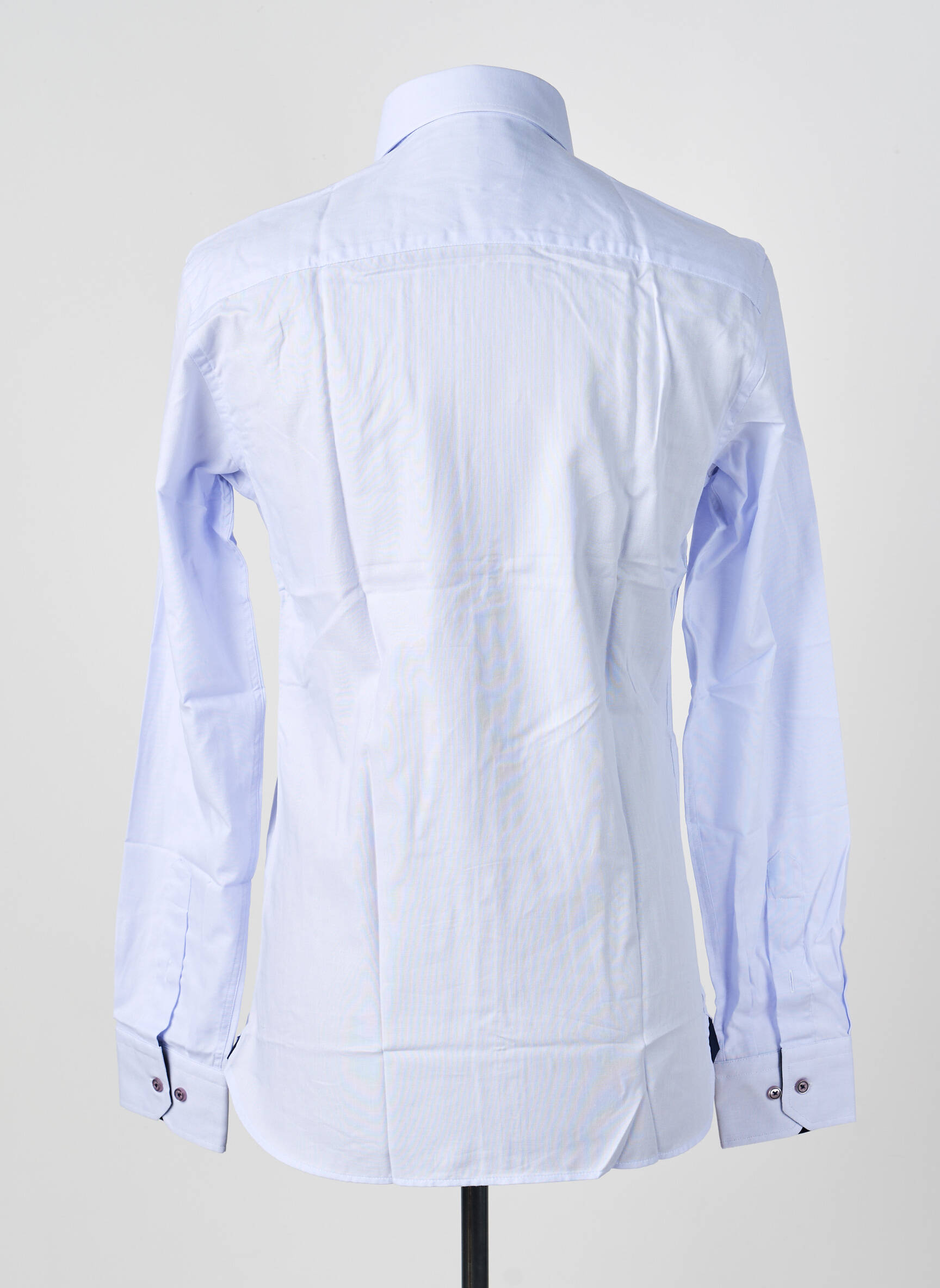 Chemise manches longues poignets boutonnés bleu ASHTON homme