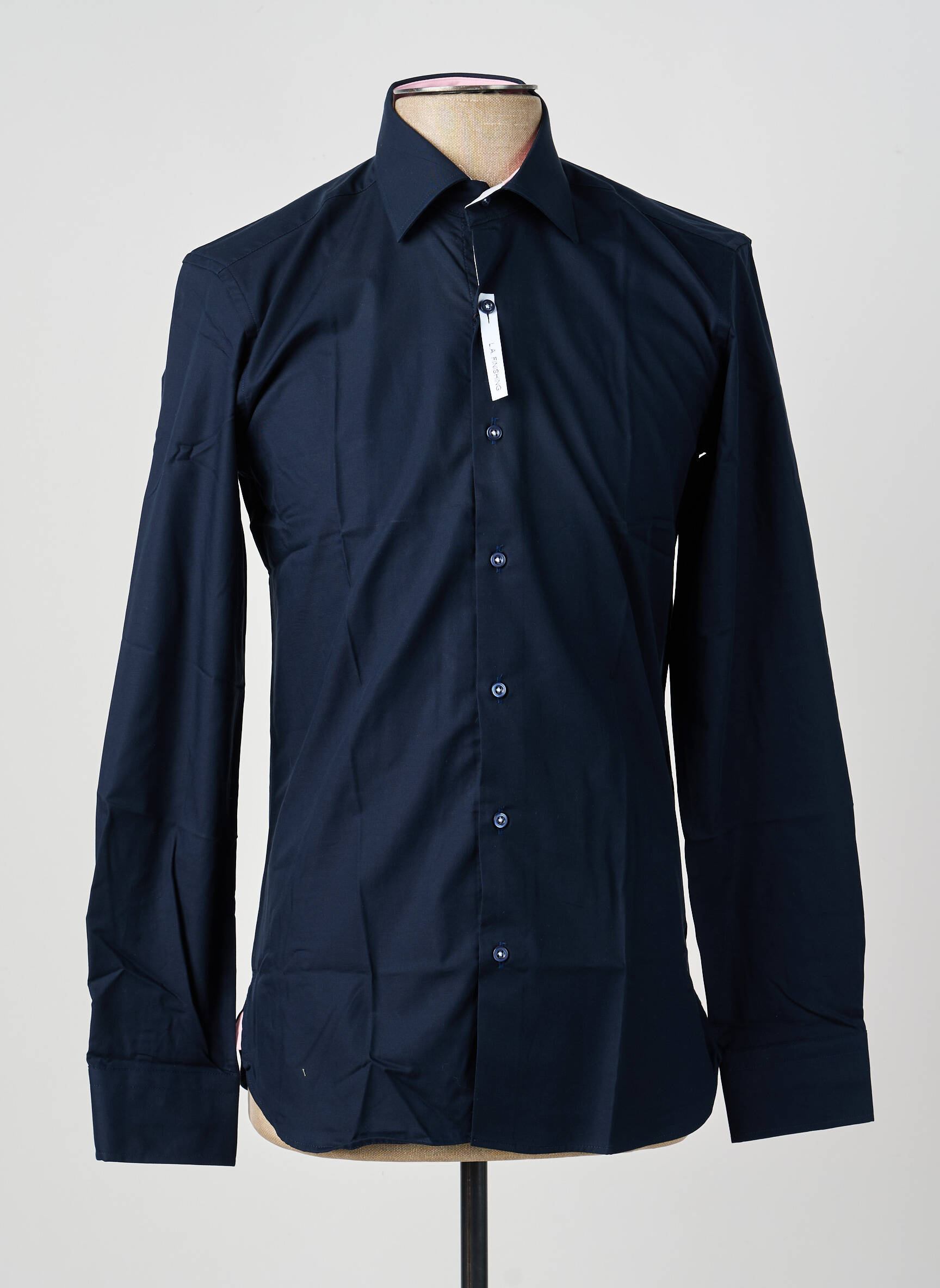 Chemise manches longues poignets boutonnés noir ASHTON homme