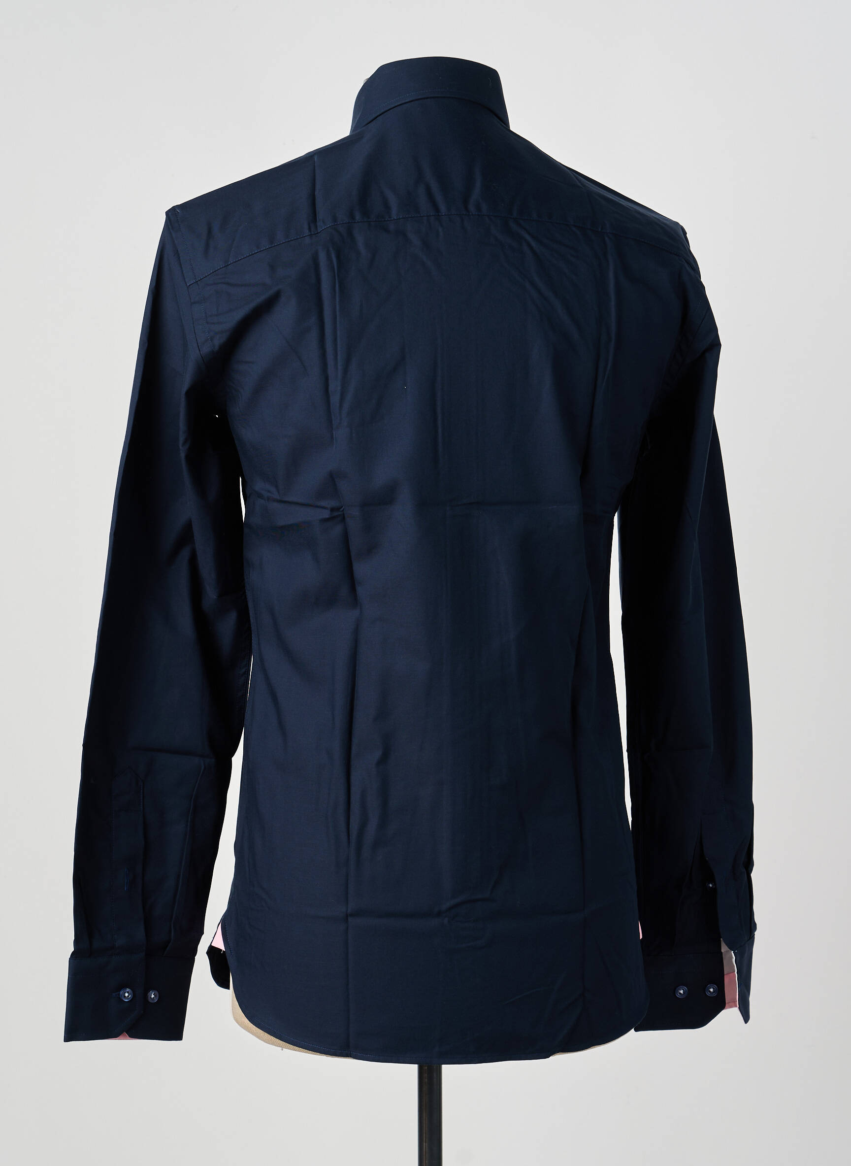 Chemise manches longues poignets boutonnés noir ASHTON homme