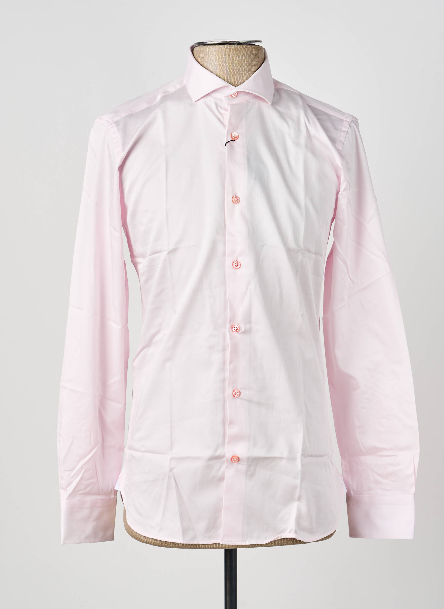 Chemise manches longues poignets boutonnés rose ASHTON homme