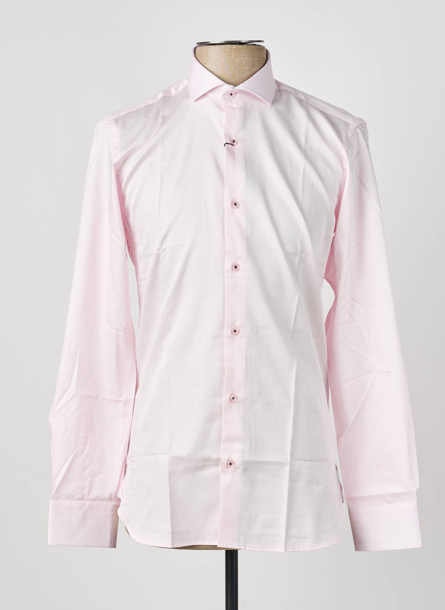 Chemise manches longues poignets boutonnés rose ASHTON homme