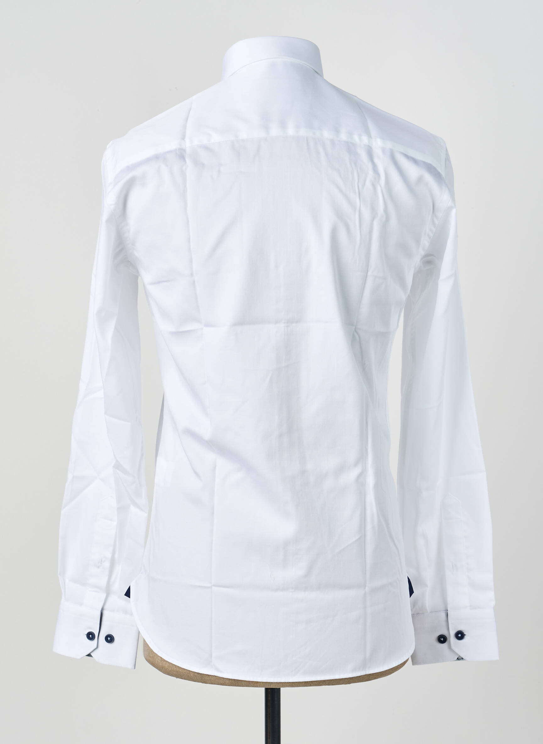 Chemise manches longues poignets boutonnés blanc ASHTON homme