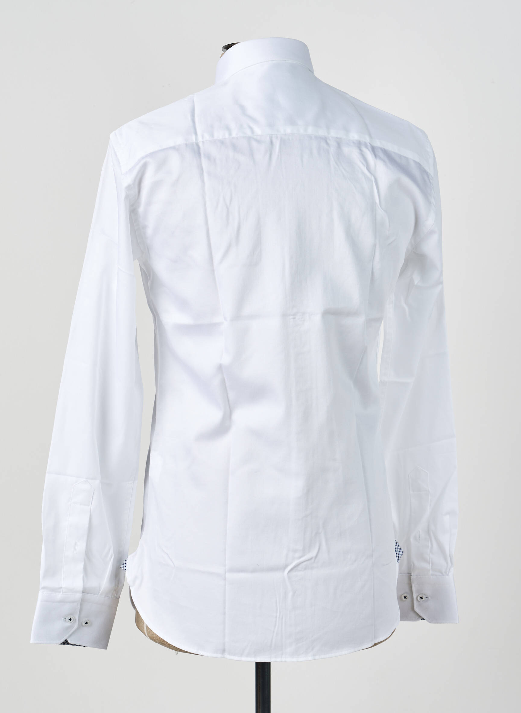 Chemise manches longues poignets boutonnés blanc ASHTON homme