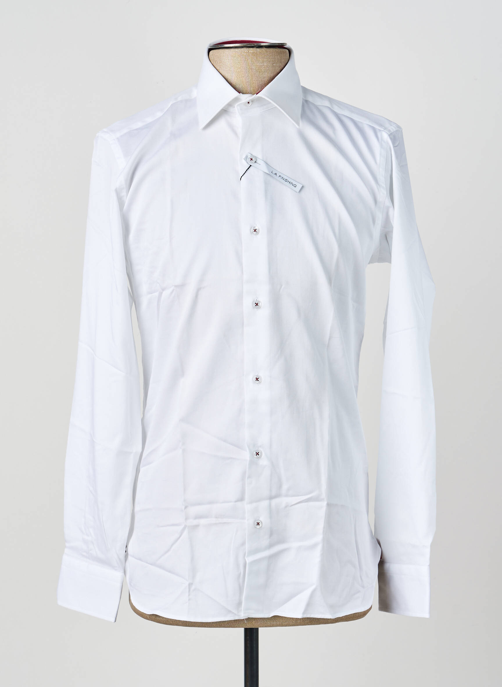 Chemise manches longues poignets boutonnés blanc ASHTON homme