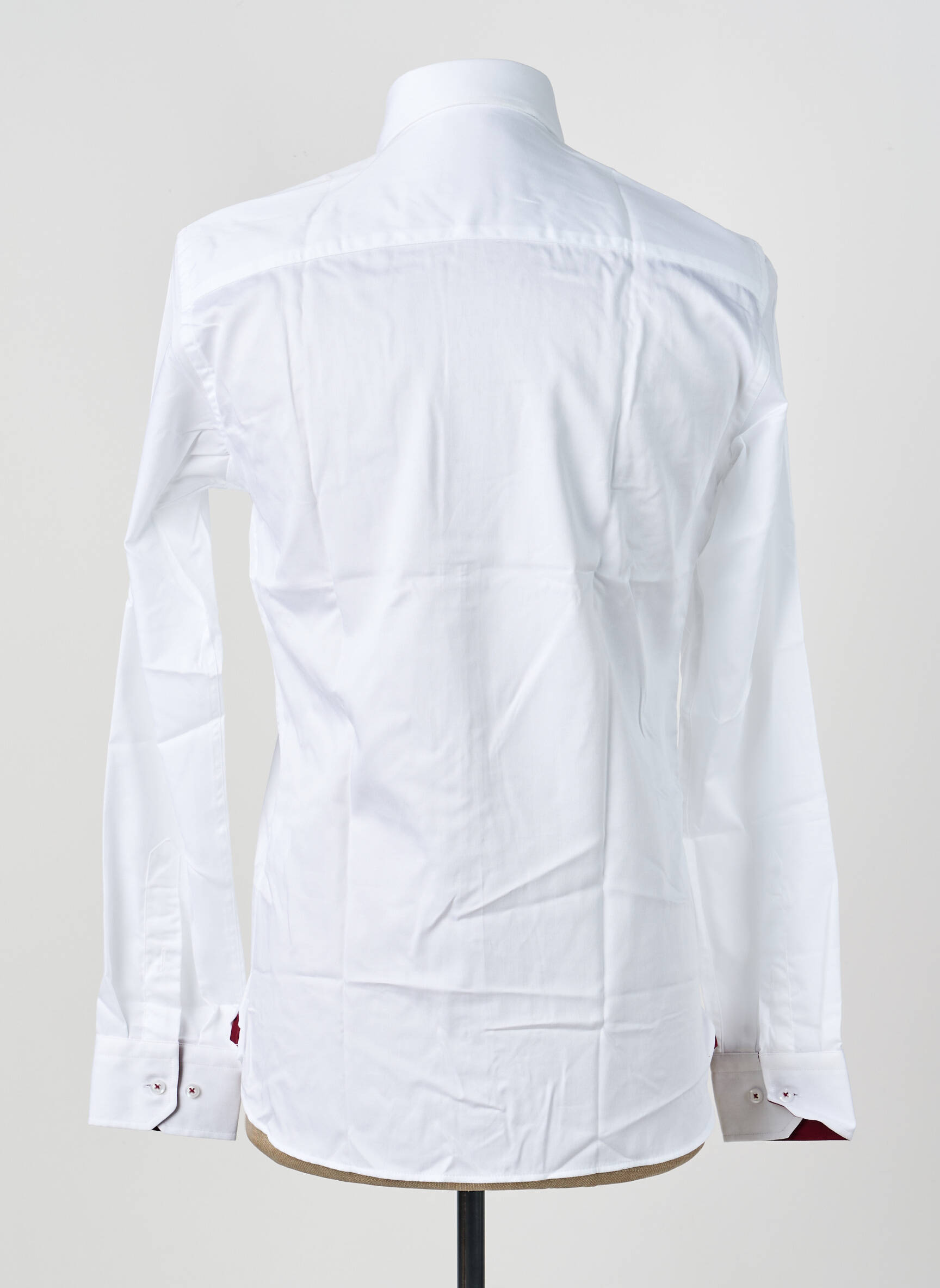 Chemise manches longues poignets boutonnés blanc ASHTON homme