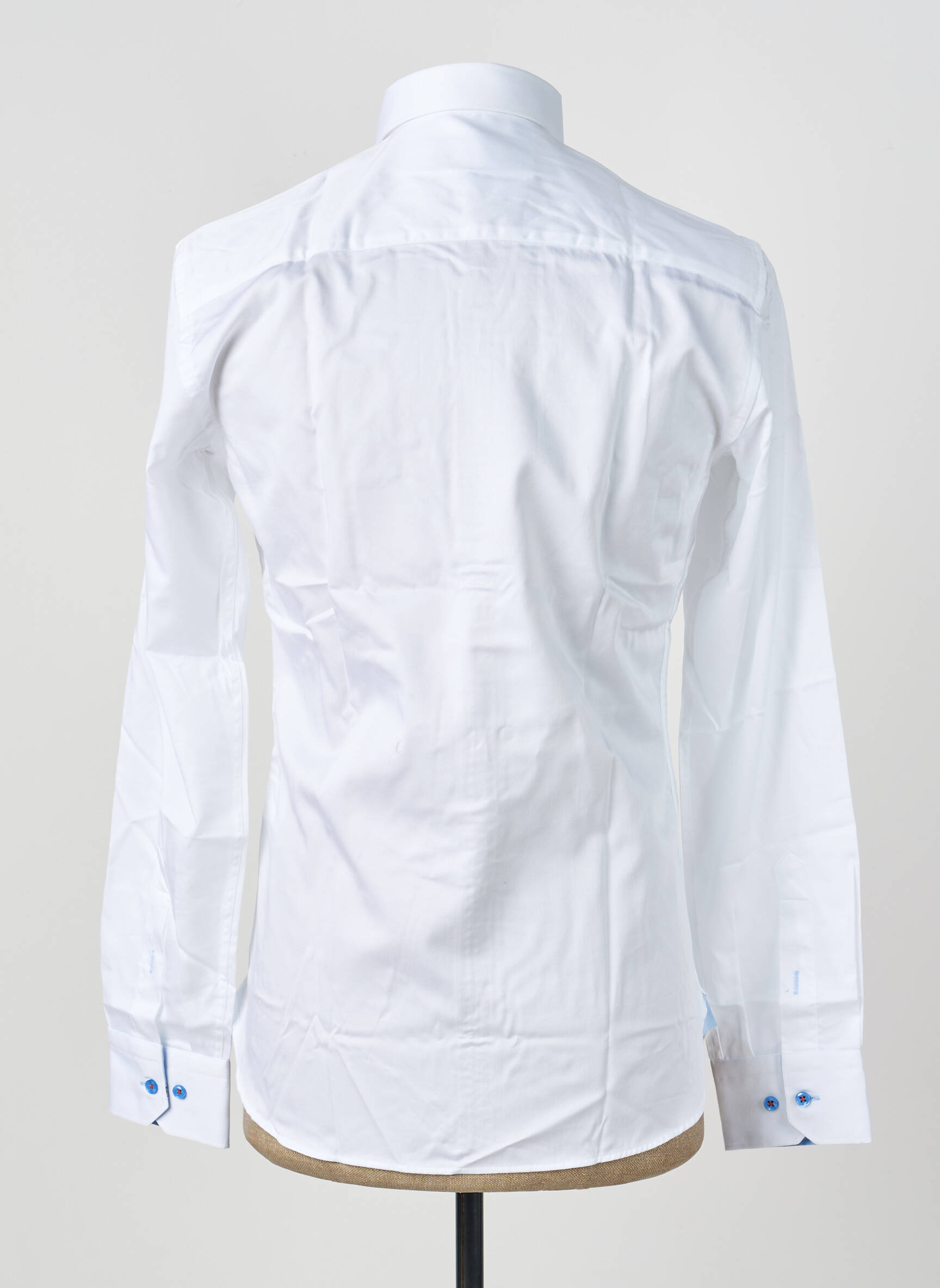 Chemise manches longues poignets boutonnés blanc ASHTON homme