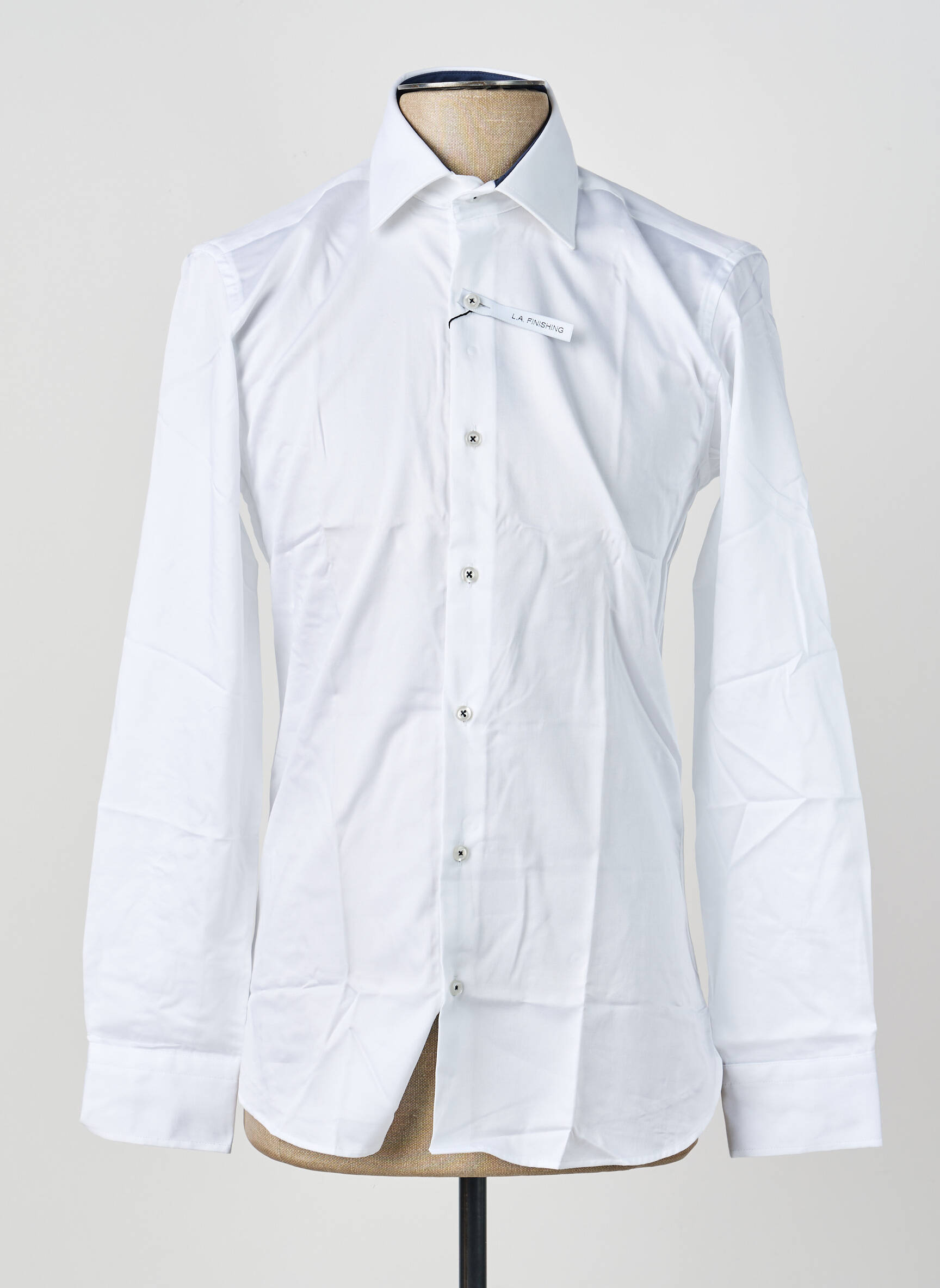 Chemise manches longues poignets boutonnés blanc ASHTON homme