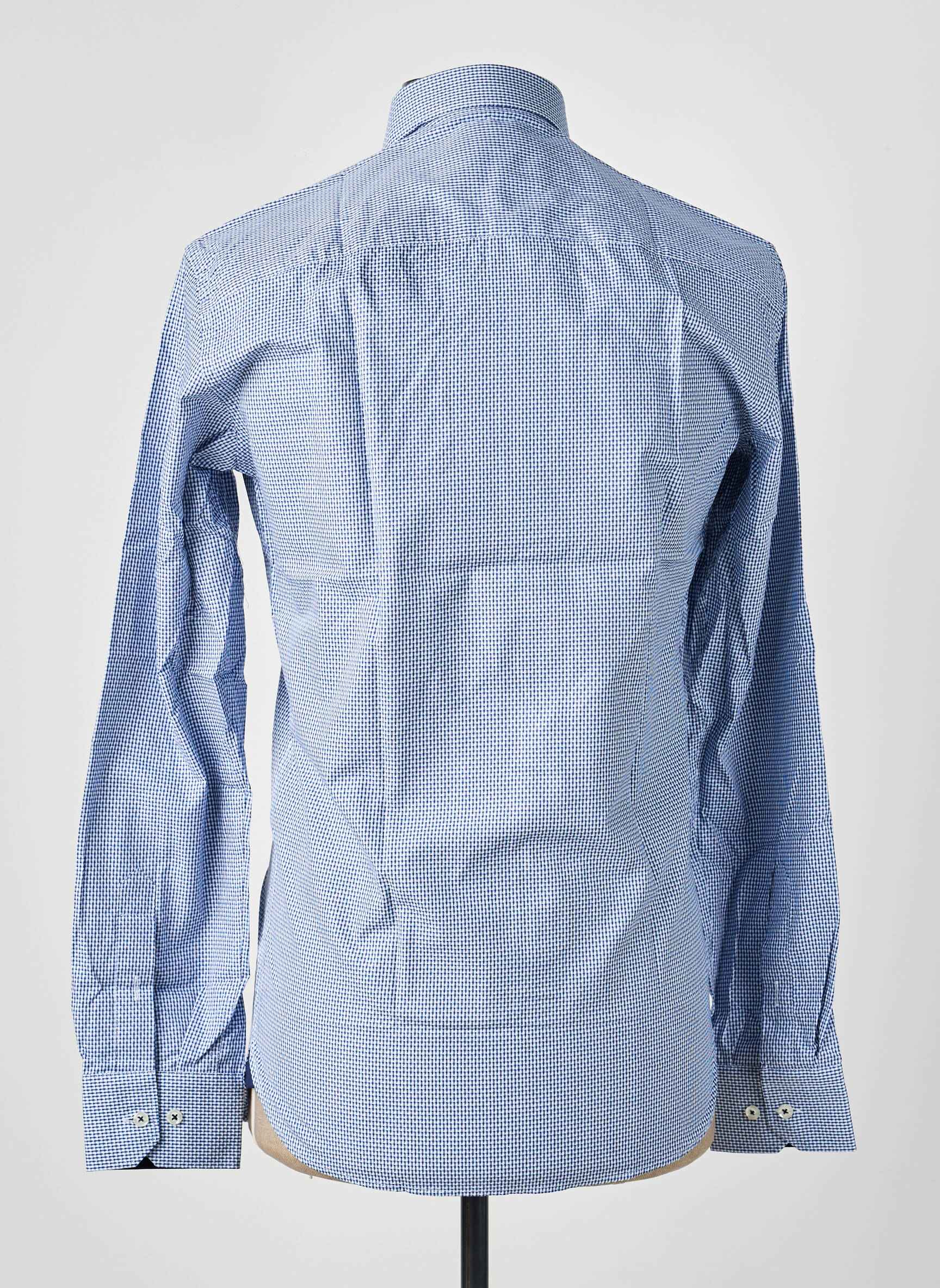 Chemise manches longues poignets boutonnés bleu ASHTON homme