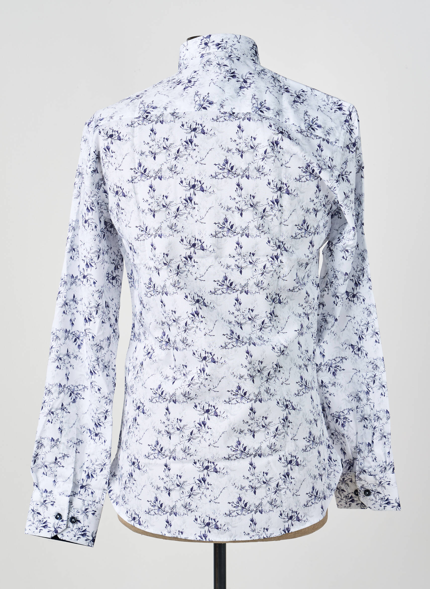 Chemise manches longues poignets boutonnés blanc ASHTON homme