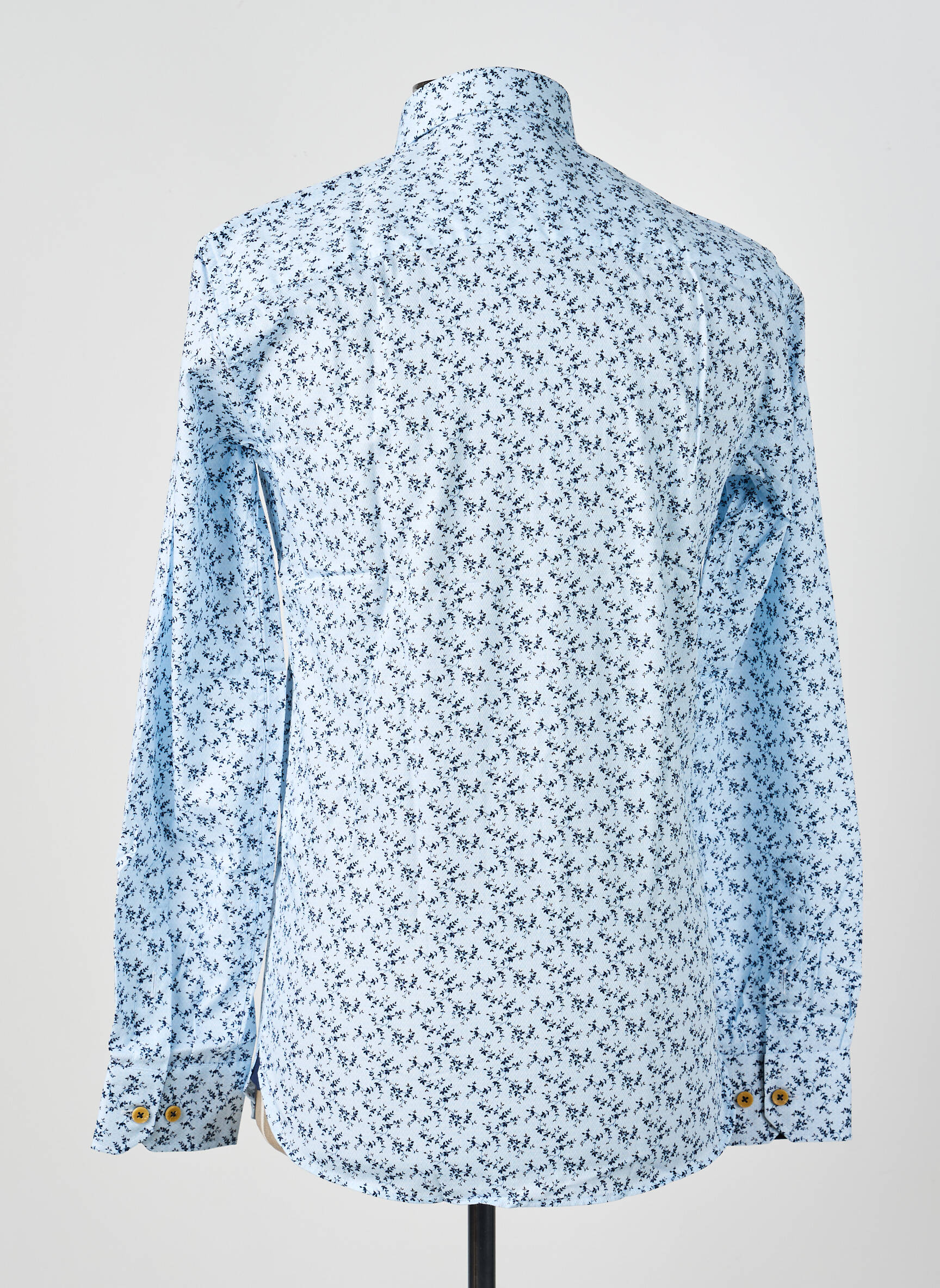 Chemise manches longues imprimé fantaisie bleu ASHTON homme