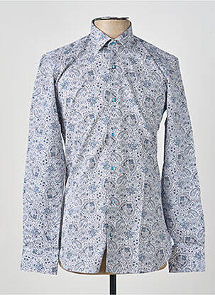 Chemise manches longues imprimé fantaisie blanc ASHTON homme