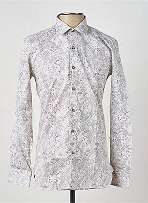 Chemise manches longues imprimé fantaisie beige ASHTON homme