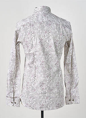 Chemise manches longues imprimé fantaisie beige ASHTON homme