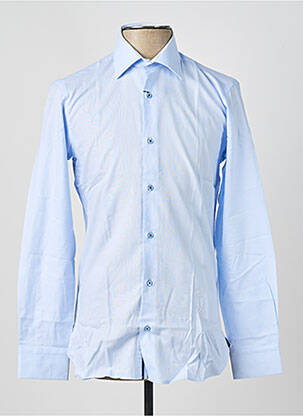 Chemise manches longues coupe cintrée bleu ASHTON homme