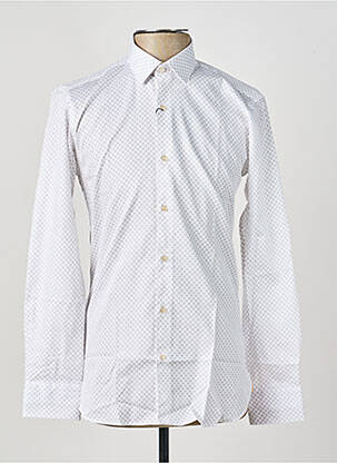 Chemise manches longues imprimé fantaisie blanc ASHTON homme