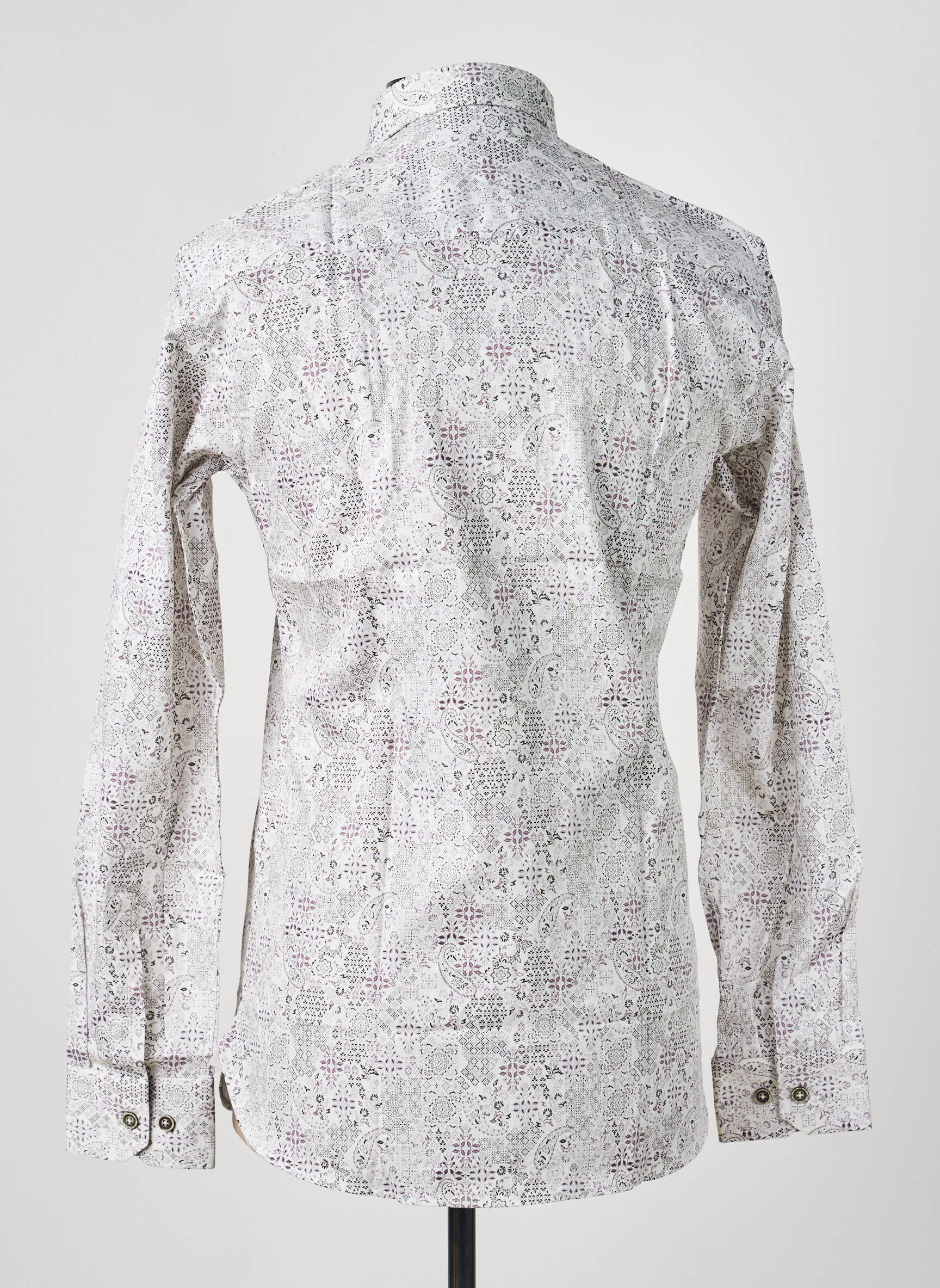 Chemise manches longues imprimé fantaisie beige ASHTON homme