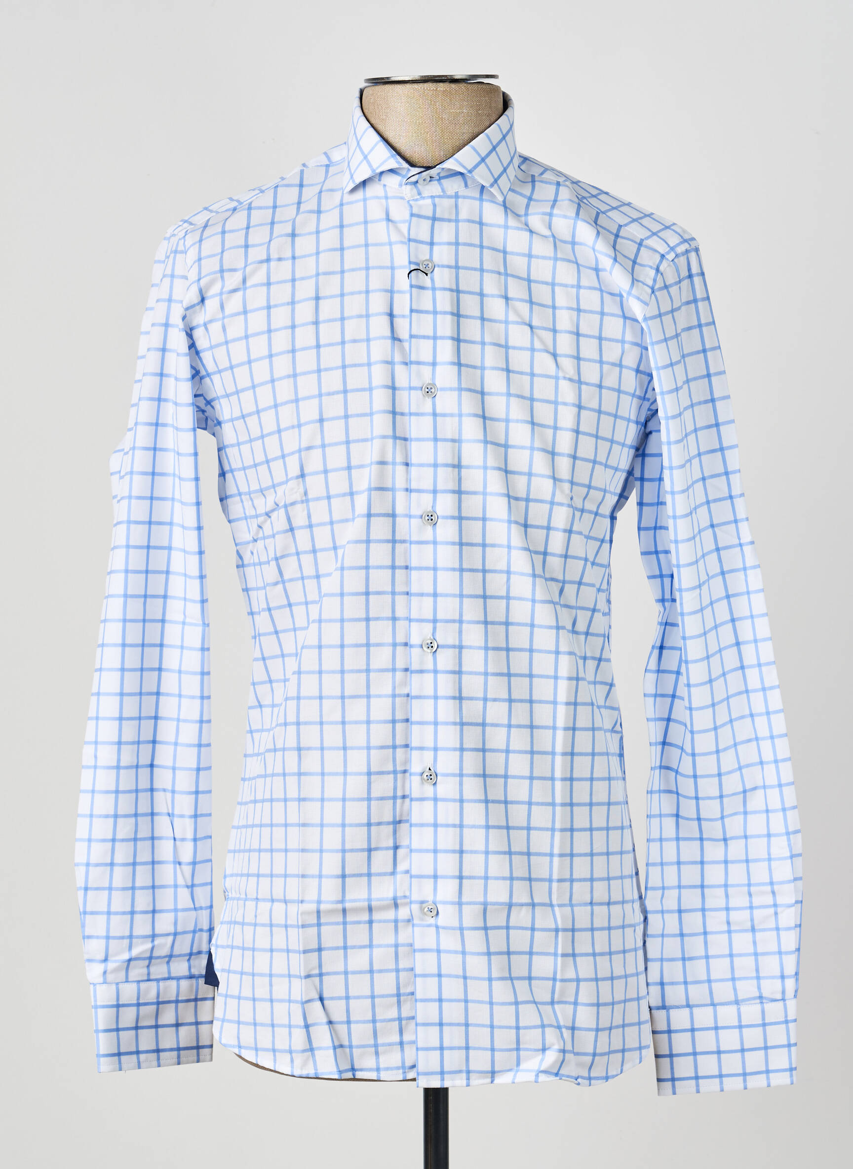 Chemise manches longues imprimé fantaisie bleu ASHTON homme