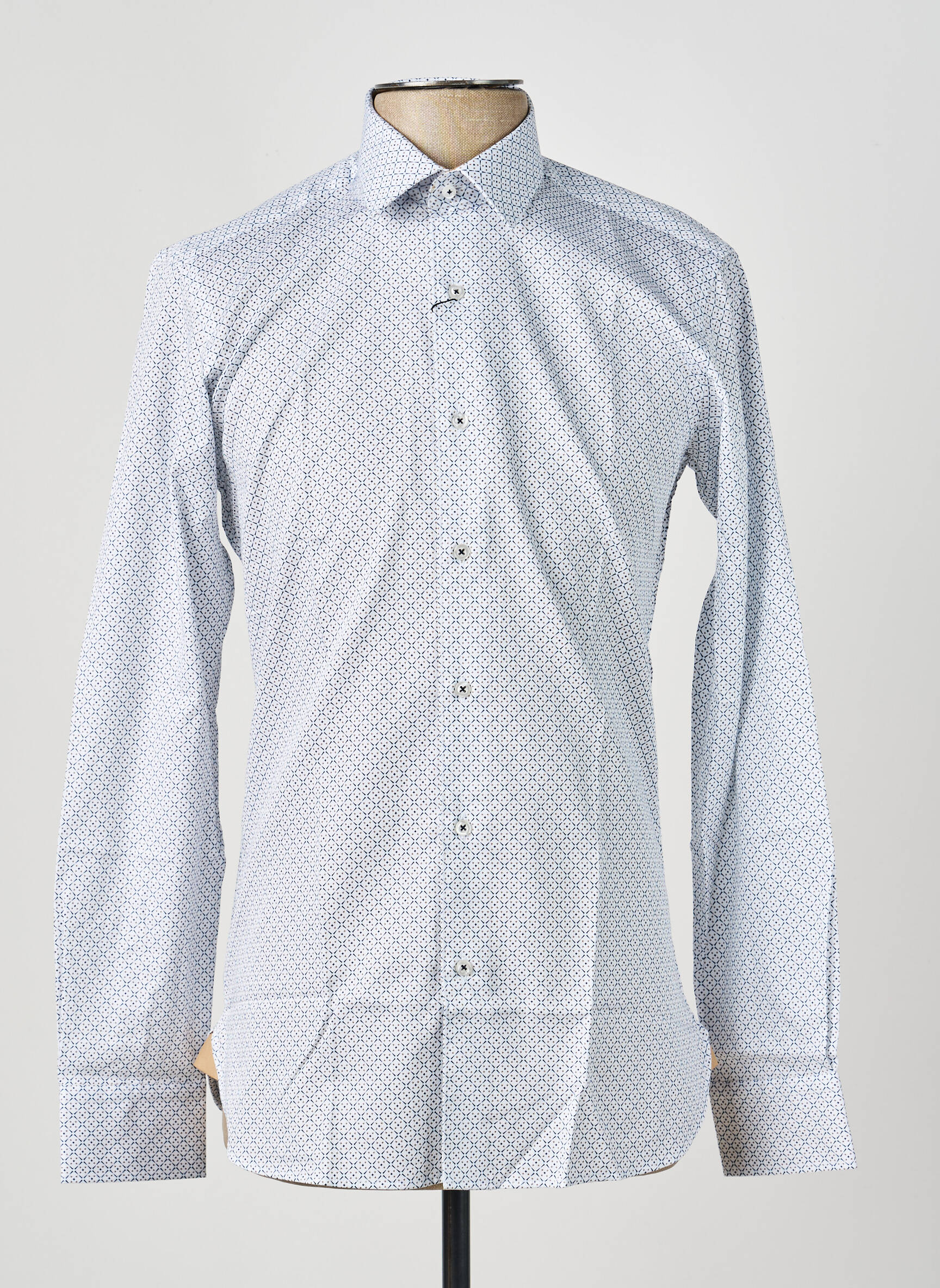 Chemise manches longues imprimé fantaisie beige ASHTON homme