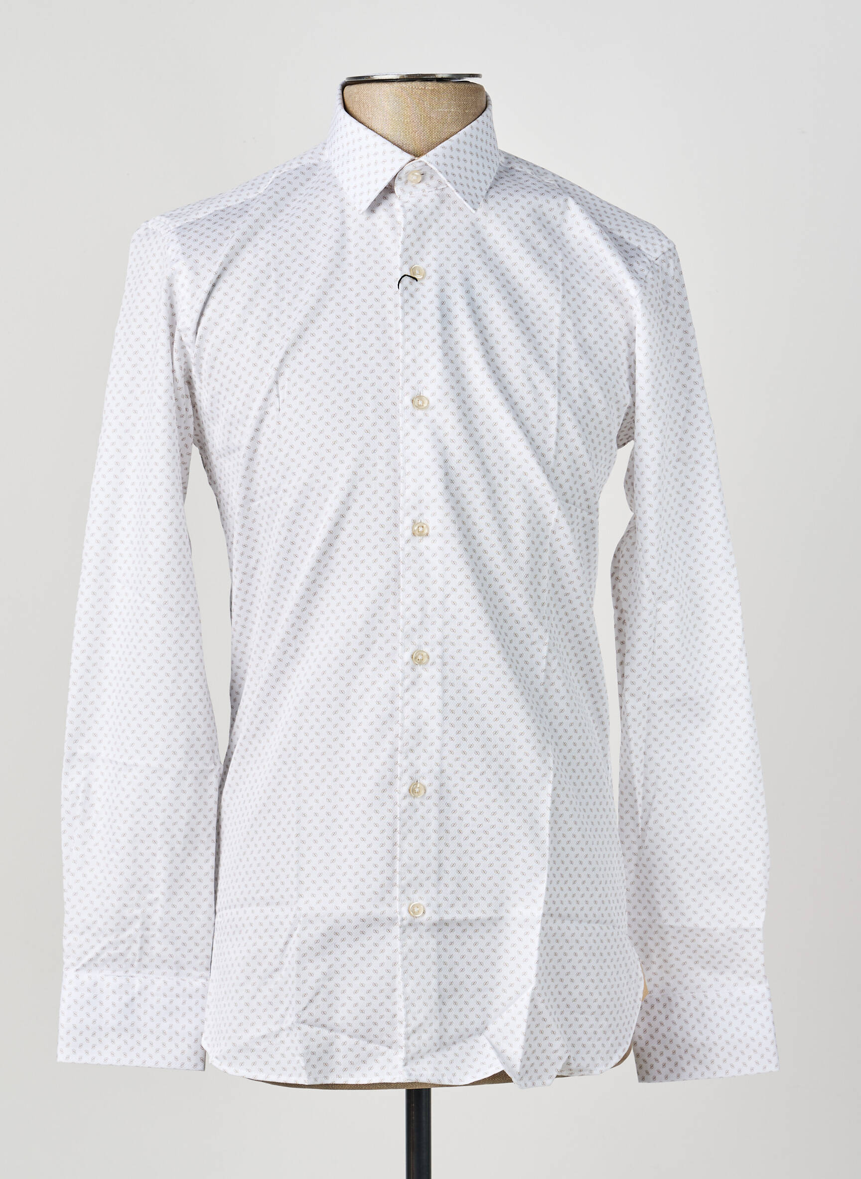 Chemise manches longues imprimé fantaisie blanc ASHTON homme