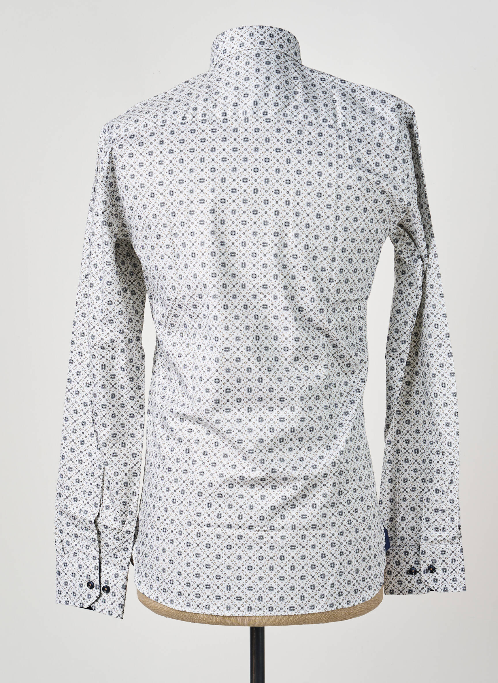 Chemise manches longues imprimé fantaisie bleu ASHTON homme