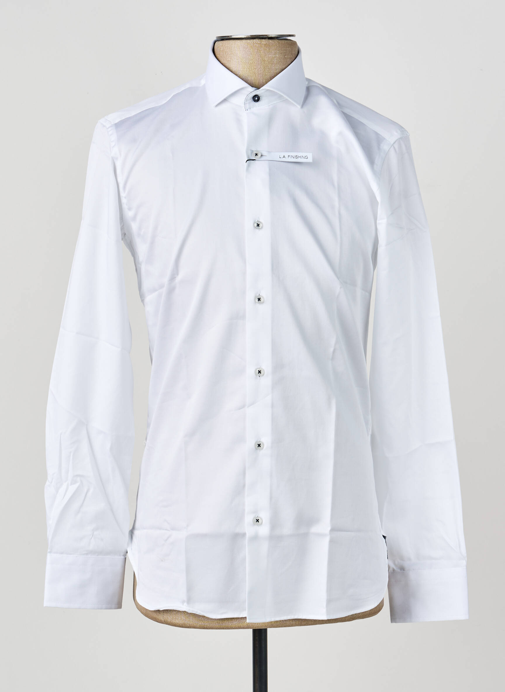 Chemise manches longues coupe cintrée blanc ASHTON homme