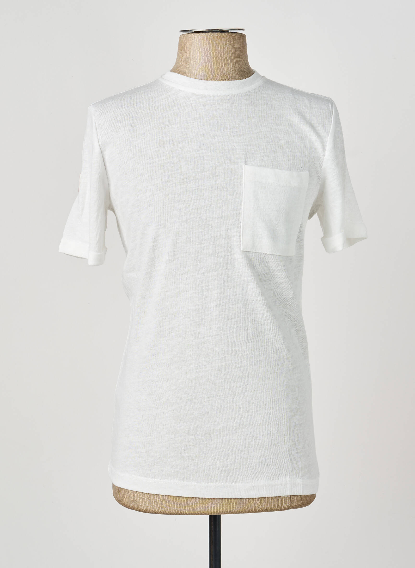 T-shirt coupe cintrée manches courtes blanc PALA1969 homme