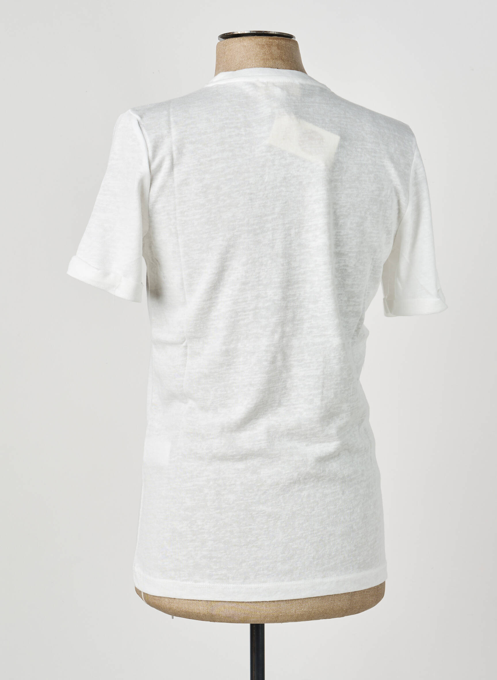 T-shirt coupe cintrée manches courtes blanc PALA1969 homme