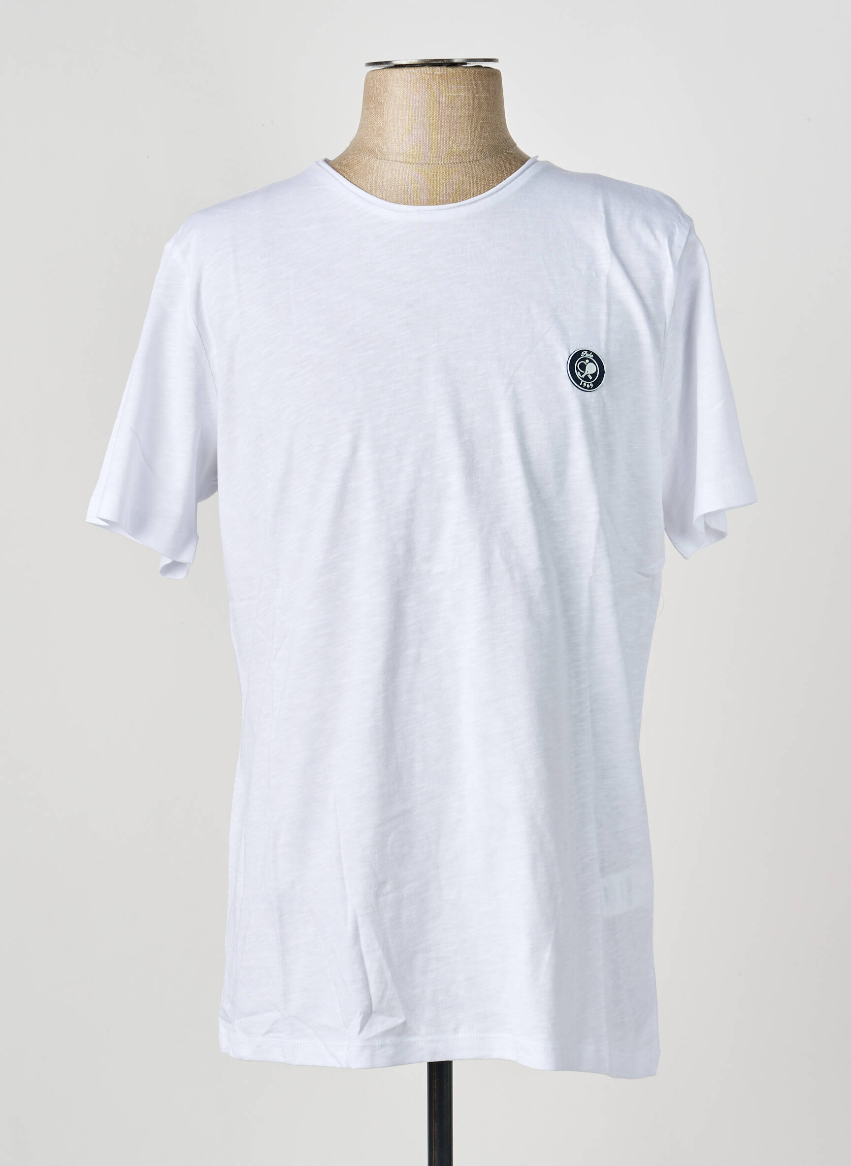 T-shirt coupe droite manches courtes blanc PALA1969 homme