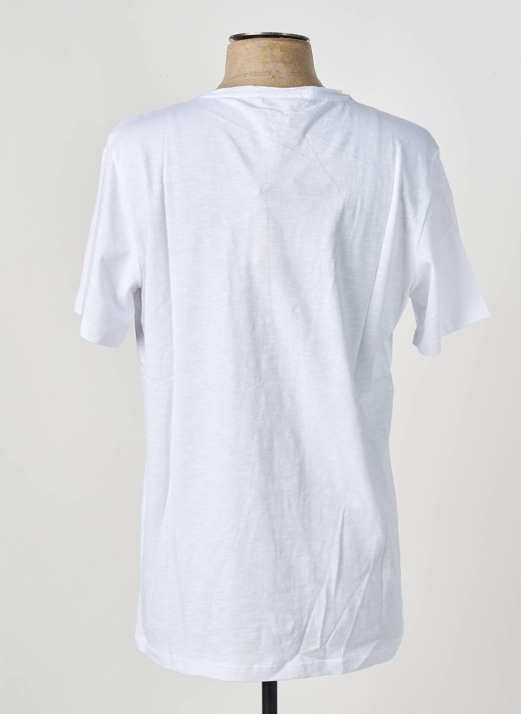 T-shirt coupe droite manches courtes blanc PALA1969 homme