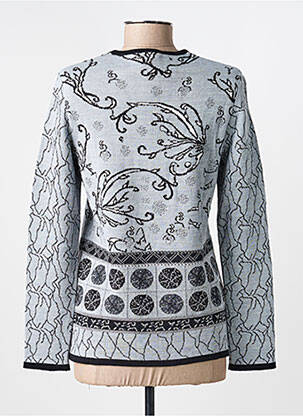 Pull coupe cintrée manches longues gris FRANCE RIVOIRE femme