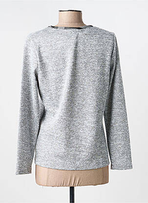 Pull tissage chiné manches longues gris NAYAT femme