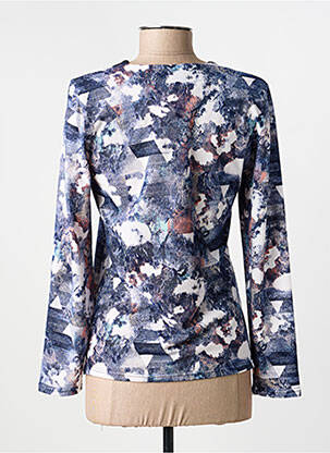 Top stretch manches longues bleu GEVANA femme