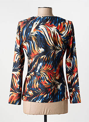 Pull coupe cintrée manches longues orange FRANCE RIVOIRE femme