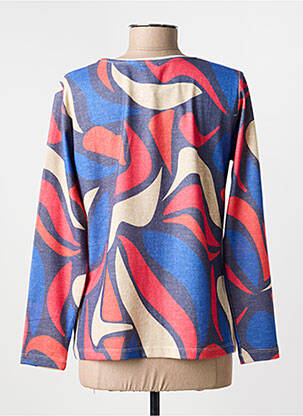 Pull coupe droite manches longues bleu FRANCE RIVOIRE femme