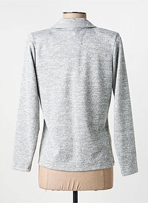 Veste casual col chemisier gris NAYAT femme