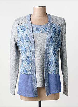 Top stretch manches longues gris NAYAT femme