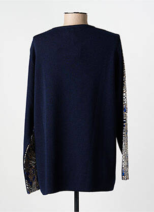 Pull coupe droite manches longues bleu I.ODENA femme