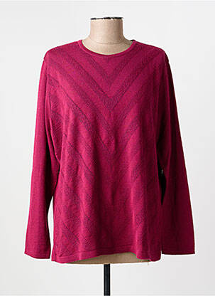 Pull coupe droite manches longues violet I.ODENA femme