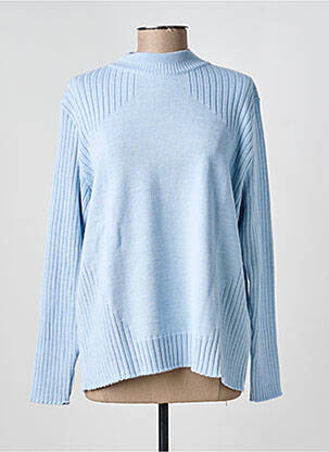 Pull stretch manches longues bleu I.ODENA femme