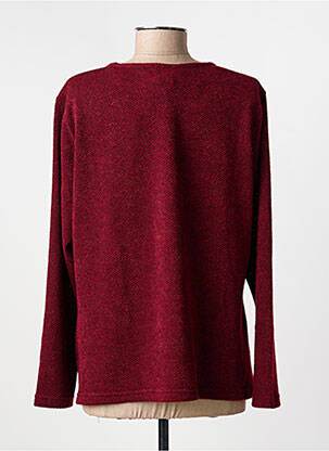 Pull coupe droite manches longues rouge FRANCE RIVOIRE femme