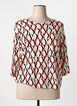 Top stretch manches longues beige FRANK WALDER femme